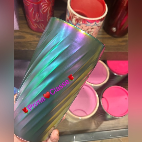 Starbucks Oil Slick Ion Ceramic Swirl Tumbler Double Wall Ceramic Cup 12oz NWT - Picture 7 of 13